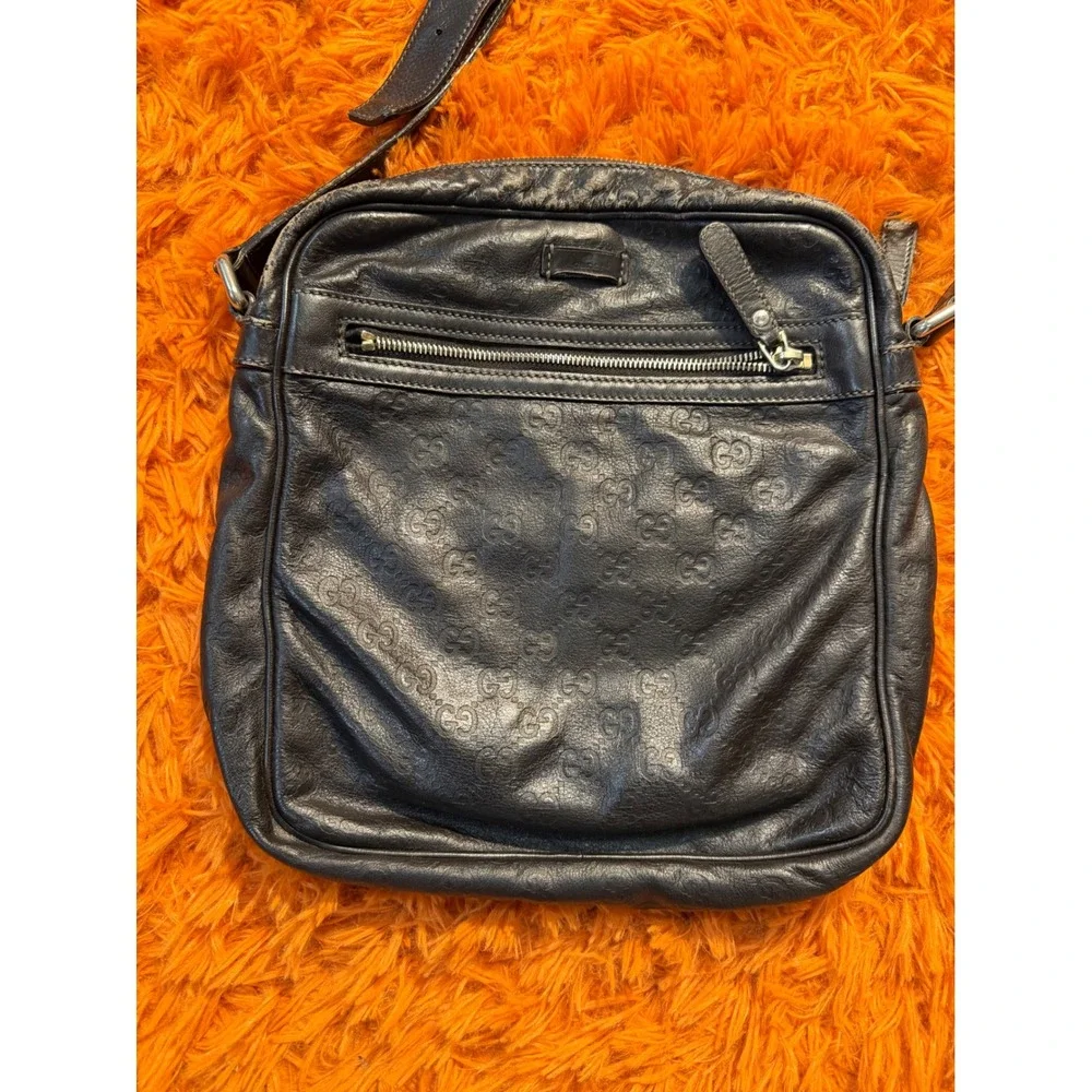 Gucci Guccissima Leather Messenger Shoulder Bag Monogram